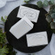 Club Green Cake Box Favour Portion White & Gold Pack 10