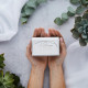 Club Green Cake Box Favour Portion White & Gold Pack 10