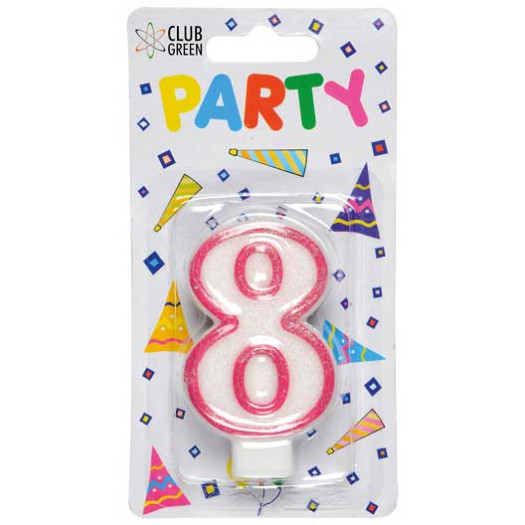 Club Green Candle No 8 Pink