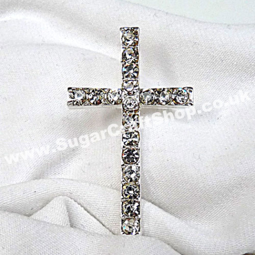 Club Green Diamante Cross on Stem