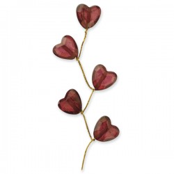 Crystal Hearts x6 Burgundy