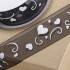 Organza Ribbon Silver Hearts on Black Spool