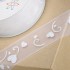 Organza Ribbon Silver Hearts on White