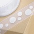 Organza Ribbon Silver Spots on White