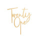 Twenty One Acrylic Cake Topper Gold Mirror