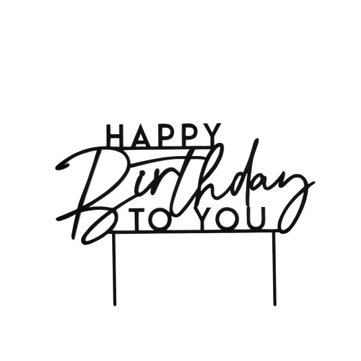 Club Green Happy Birthday To You Cake Topper Black Club Green Happy Birthday To You Cake Topper Black