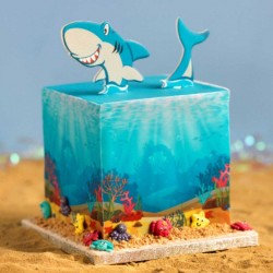 Shark & Tail Gumpaste Cake Topper Set