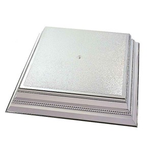 Stand Square Silver Beaded Stand Square Silver Beaded