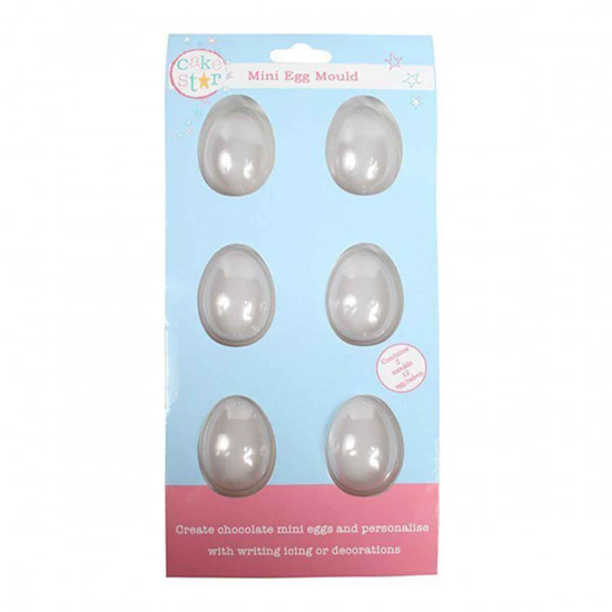 Cake Star Chocolate Mould Eggs x6 Mini 50mm