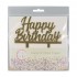 Happy Birthday Cake Topper Mirrored Gold