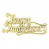 Happy Anniversary Motto Gold