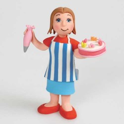 Claydough Cake Maker Lady