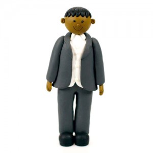 Claydough Groom Standing Dark Skin Claydough Groom Standing Dark Skin