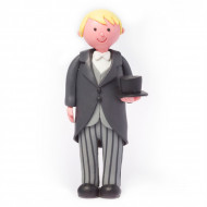 Claydough Groom Standing Top & Tails Blonde