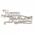 Happy Birthday Motto Silver Script