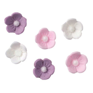 Sugar Daisy Flowers x25 Mix pink purple white