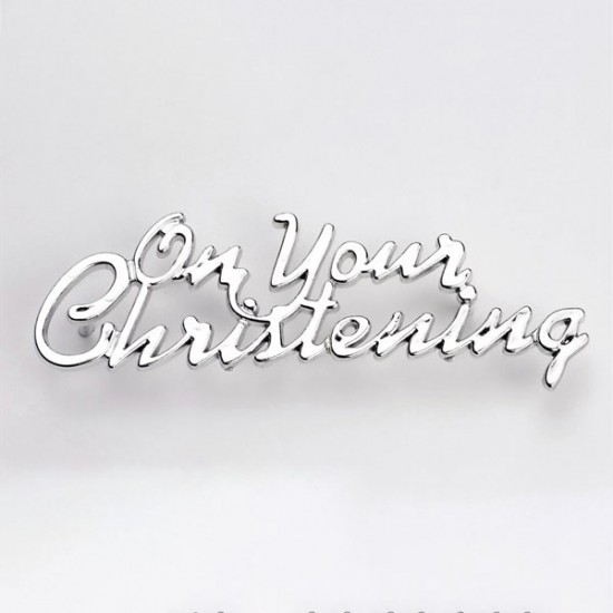 Culpitt On Your Christening Motto Silver Script