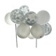 House of Cake Balloon Cloud Cake Topper Silver