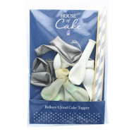 Balloon Cloud Cake Topper Silver