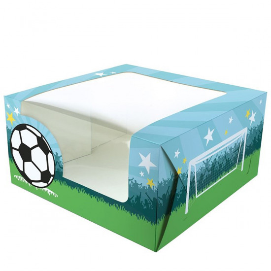 Football Cake Window Box 10"x10"x5"