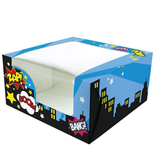 Culpitt Superhero Cake Window Box 10"x10"x5" Culpitt Superhero Cake Window Box 10"x10"x5"