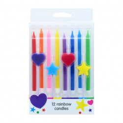 Candle Set Rainbow 12pce