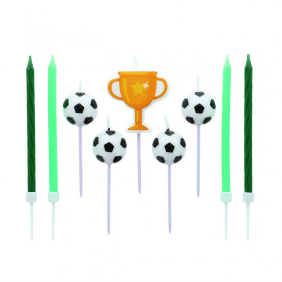 Candle Set Football 9pce