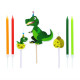 Candle Set Dinosaur 7pce