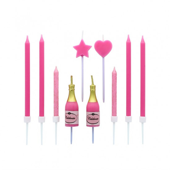 Candle Set Pink Fizz 10pce