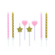Candle Set Stars & Hearts 8pce