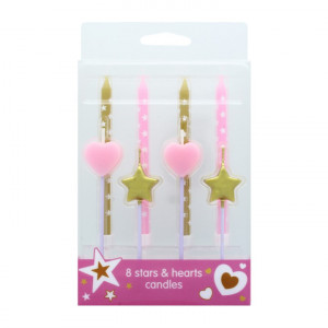 Candle Set Stars & Hearts 8pce Candle Set Stars & Hearts 8pce