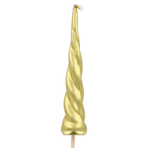 Unicorn Horn Candle Gold 10cm Unicorn Horn Candle Gold 10cm