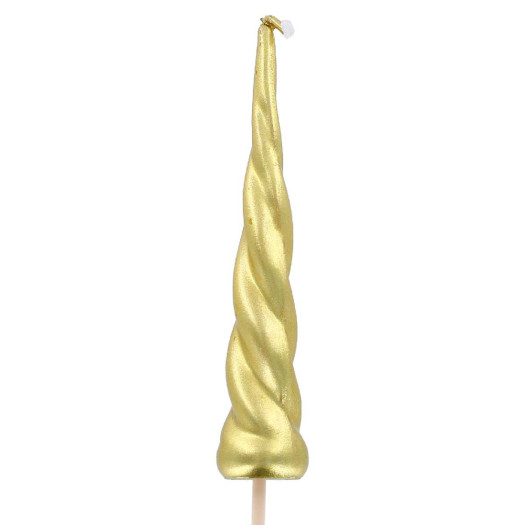 Culpitt Unicorn Horn Candle Gold 10cm