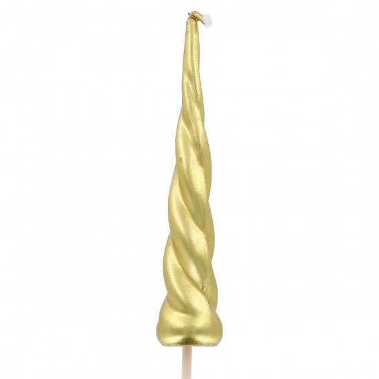 Culpitt Unicorn Horn Candle Gold 10cm