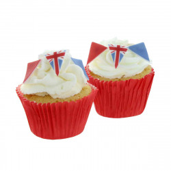 Muffin Paper Cases Red/White/Blue x75