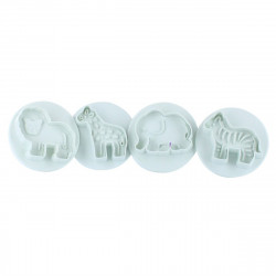Jungle Animals Plunger Cutter Set of 4