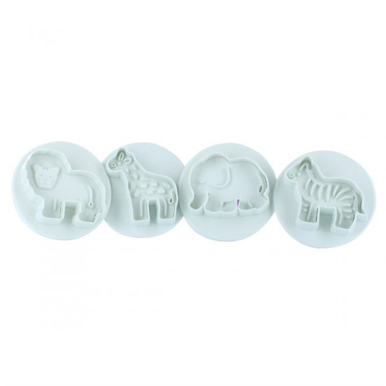 Jungle Animals Plunger Cutter Set of 4