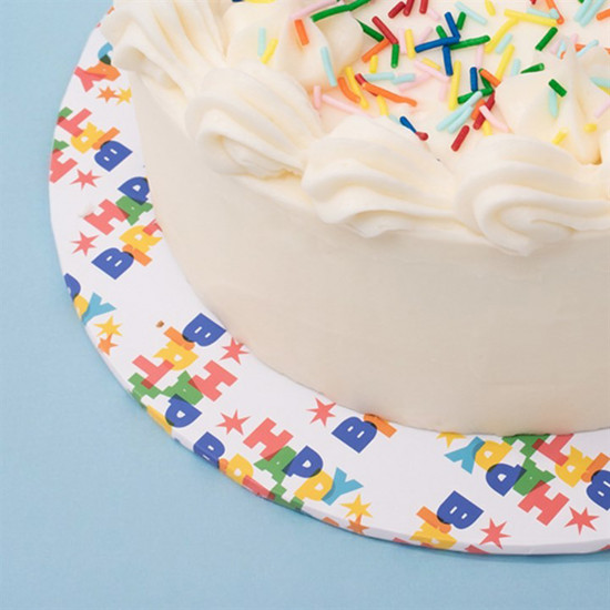 Masonite 4mm Board Round 10" Happy Birthday