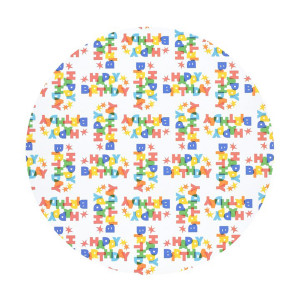 Masonite 4mm Board Round 10" Happy Birthday