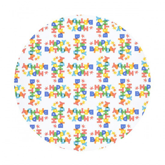 Masonite 4mm Board Round 10" Happy Birthday