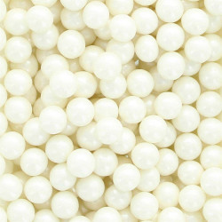 Sugar Pearls 7mm Pearlised White 50g
