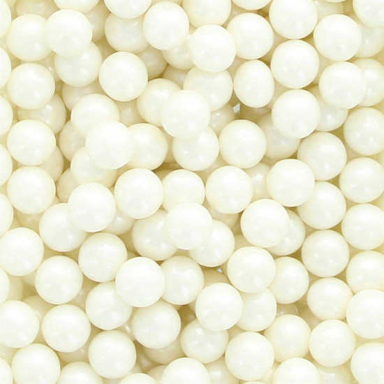 Bonzos Sugar Pearls 7mm Pearlised White 50g