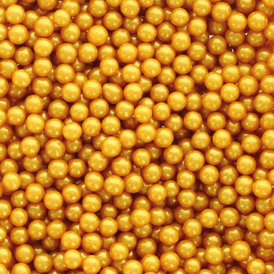 Bonzos Sugar Pearls 4mm Warm Gold 50g