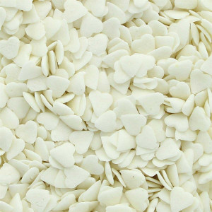 Sugar Sprinkles Hearts White 50g