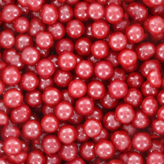 Bonzos Sugar Pearls 7mm Pearlised Red 50g Bonzos Sugar Pearls 7mm Pearlised Red 50g