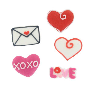 Sugar Decs Heart & Love Letter x100