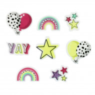 Pastel Rainbow Sugar Decorations x16