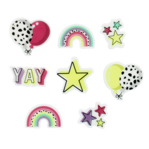 Pastel Rainbow Sugar Decorations x16 Pastel Rainbow Sugar Decorations x16