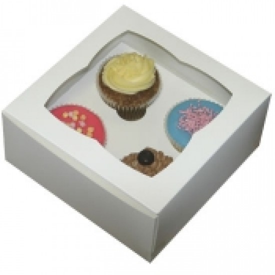 Cupcake Box 4 White