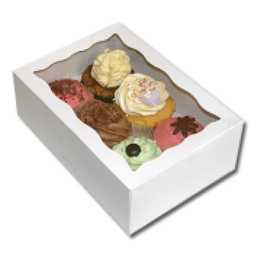 Cupcake Box 6 White Glasgow